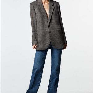 RARE ZARA PLAID OVERSIZED BLAZER